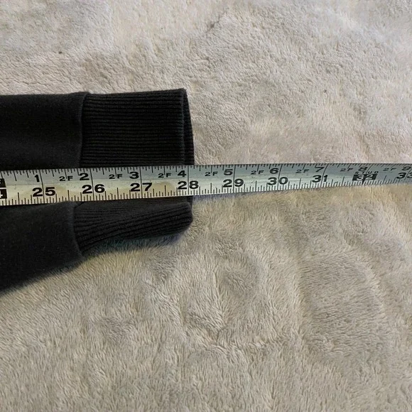 Ariat Women XL Black Studded Sleeve Logo Hoodie Sweatshirt Pullover Cotton Blend - Picture 8 of 10